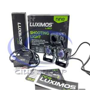 SHOOTING LIGHT R8 42W LUXIMOS NINE KOTAK 2 WARNA ADA MODE KEDIP/ FLASH LAMPU SOROT MOTOR DAN MOBIL