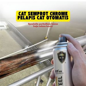 Cat Semprot Chrome Pilox Spray Paint Anti Karat Warna 350 ML Stainless