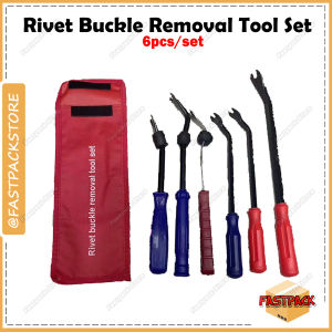 6 in 1 Rivet Buckle Removal Tool Set Auto Trim For Car Panel Audio Radio Remover Installer With Storage Bag Bumper Clip
