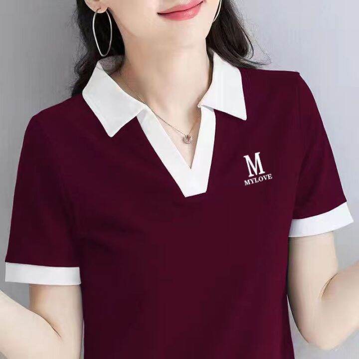 Girl polo v neck t shirts sale