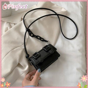Pinfect Fashion Women Vintage Elegant Mini Women Messenger Bag PU Leather Shoulder Crossbody Cute Retro Small Square Letters Chain Money Handbag