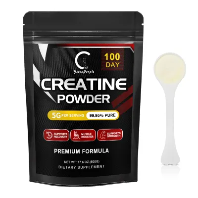 GreenPeople Creatine Powder độ tinh khiết 99.95% không chất độn hỗ trợ nâng trọng lượng tập luyện giảm đau cơ phục hồi nhanh cho người tập thể thao túi zip 500g sử dụng 100 ngày
