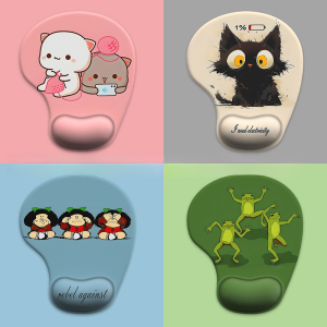 แผ่นเมาส์เกม เดสก์ท็อปกันลื่นกันน้ำป้องกันข้อมือซิลิโคนเมาส์แผ่น