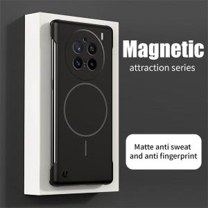 Ultra Thin PC Frameless Magnetic for Magsafe Case for Vivo V60 V50 Lite V40 Lite Y28 X300 Pro X200 Pro X100 Pro Heat Dissipation Wireless Charge Cover
