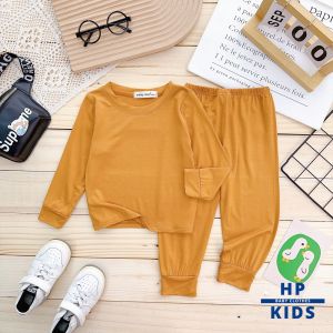 KIM053 Bộ thun lạnh dài trơn (7-25kg) Minky Mom vải thun lạnh mềm mịn cho bé trai bé gái