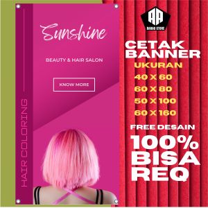 Spanduk Banner SALON KECANTIKAN/ BANNER PERAWATAN KECANTIKAN BISA REQUEST
