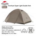 Naturehike CLOUD RIVER Series 2 / 3 Person Ultralight Camping Hiking Tent Portable Waterproof Silver Coated UPF50+ Sunscreen with Awning 7 Series Aluminum Pole Backpacking Outdoor Tent Nature Hike Original Heavy Duty P Series. 