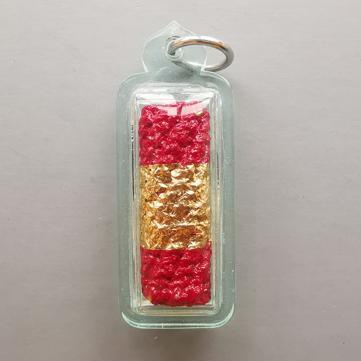 Lp Chamlong 泰国佛牌 thai amulets 泰国符管 人缘魅力符管 龙婆战龙 Double Red Takrut Salika Lp Chamlong ...