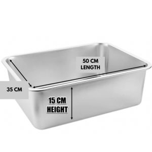 HEALMEYOU Easy To Clean Cat Litter Box High Sided Large Capacity Cat potty Stainless Steel Cat Toilet Cat