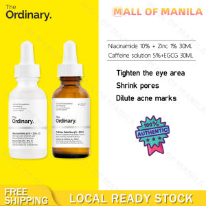 The ordinary Caffeine solution 5%+EGCG + Niacinamide 10%+Zinc 1% Serum & Essencebrighten and tighten around the eyes brighten whiten shrink pores inhibit melanin【Ready stock】
