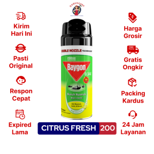 Pembasmi Serangga Baygon Citrus Fresh 200 ml