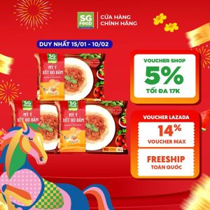Combo 3 Mỳ Ý xốt bò bằm Sài Gòn Food 250g