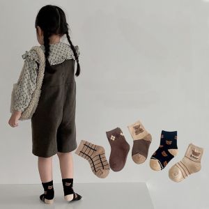 Set 10 Đôi Tất Gấu Nâu Cổ Cao Cho Bé Siêu Yêu