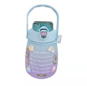 Botol Minum Big Belly Gemoy 1300ML 1.3Liter Botol Motivasi Penanda Waktu Botol Minum Viral