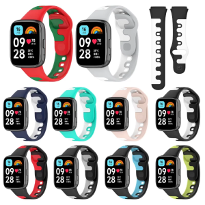 Smartwatch Silicone Bracelets DualColor Strap Sweatproof Adjustable Wristband for Watch3 Lite Active Quick Release Belt