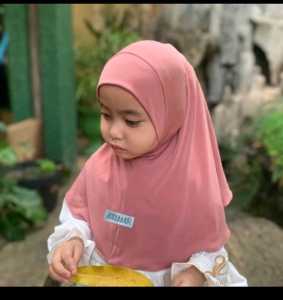 kerudung instan dagu anak usia 3-7 tahun bahan jersey yang nyaman/hijab anak perempuan