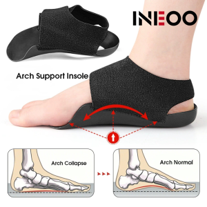 INEOO ที่แผ่นโค้งซัพพอร์ทเท้ารองเท้า1คู่แผ่นรองเท้าโค้งแผ่นเดินดูดซับแรงกระแทกสำหรับพื้นรองเท้าไม่กำหนดเพศดูแลเท้ากันกระแทก