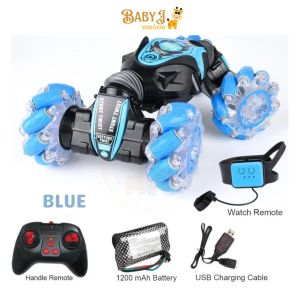 Hand Gesture Remote Control Stunt Car RC Toy Climbing Twisting Mainan Kereta Kawalan Tangan 4WD Drift Dancing Twist Free Gift Bubble Gun
