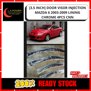 [ 3.5 INCH ] DOOR VISOR INJECTION MAZDA 6 2003-2009 LINING CHROME 4PCS CNN