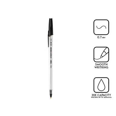 Deli Q1-BK Think 0.7mm Bullet Tip Ball Point Pen [79Q1-BK]