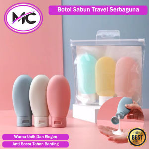 Botol Sabun Cair Travelling Portable Reusable Botol Tempat Isi Ulang Shampo Unik Serbaguna