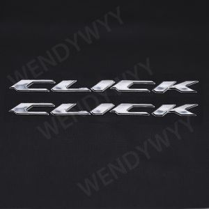 Emblem Stiker Sticker untuk Motor Honda Click Vario 125 150 160 Hitam 3D Timbul Sepasang