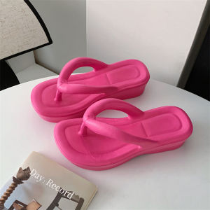 [Free Shipping] Thick-Soled EVA Flip-Flops For Women Height-Increasing Summer Odor-Resistant Waterproof Non-Slip Comfortable Lightweight Suitable For Outdoor Wear Beach Shoes