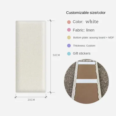 50*20cm Child safety anti-collision headboard Linen soft wall fabric headboard Comfortable breathable backrest Easy to install and clean
