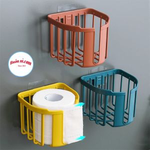 Giỏ đựng giấy vệ sinh dán tường tiện ích Việt Nhật Khay kệ đựng đồ đa năng