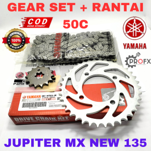 GEAR RANTAI SET JUPITER MX OLD / NEW YAMAHA 50C KUALITAS ORIGINAL ASLI YGP GIGI TARIK GER GIR