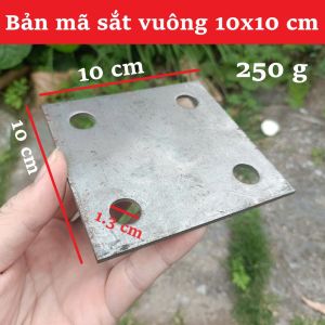 Bản mã kim loại vuông 10x10cm – tấm liên kết 4 lỗ – phụ kiện lắp ráp cơ khí nội thất DIY