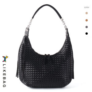 LIKEBAG new texture fashion diamond lattice splicing armpit large capacity bag womens new casual underarm Tote bag
