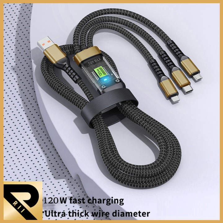 NEW RII Pd120W Ultra-Fast Charging Cable Multi-Function Usb-C Line