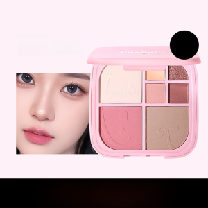 Seven Color Eyeshadow Palette for a Complete Makeup Look for Beginners Matte Pearlescent Blush Highlighter and Contouring大容量七色综合眼影盘