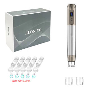 Wireless Hydra Pen with 5Pcs 12Pins Nano Cartridges Electric 7 Color LED Light Pen