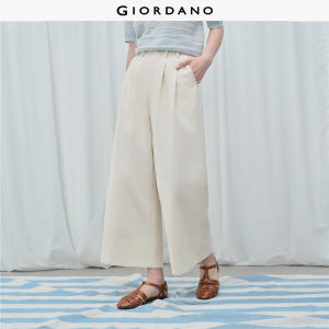 Giordano Women Women Pleated Casual Pants Free Shipping 18426205