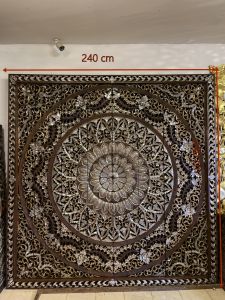 ไม้สักแกะสลัก 240x240 ครอบไม้ กรอบรูป ขนาดใหญ่ สำหรับ ตกแต่งผนังบ้าน โรงแรม สำนักงาน