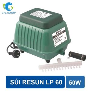 Máy Sục Khí Oxy RESUN LP60 (50W-70L/P) 14 Vòi Siêu Êm Cho Hồ Koi/Cá Cảnh Lớn Tặng Full Kit