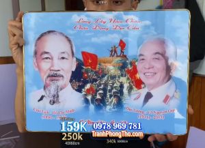 Tranh bác Hồ treo tường tranh Chủ Tịch Hồ Chí Minh tranh bác Võ Nguyên Giáp TTB14