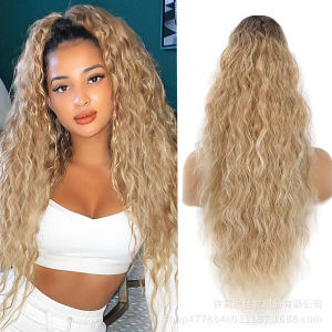 Wig Clip Extensions Hairpieces Fluffy Wavy Ponytail Wig Hair Ring Natural False Hairpiece Clip In Hair Extension
