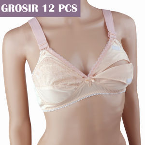12 PCS JEANET Bra Menyusui Jumbo Model Velcro/Rekatan Bahan Hyget Size 34/36/38/40/42