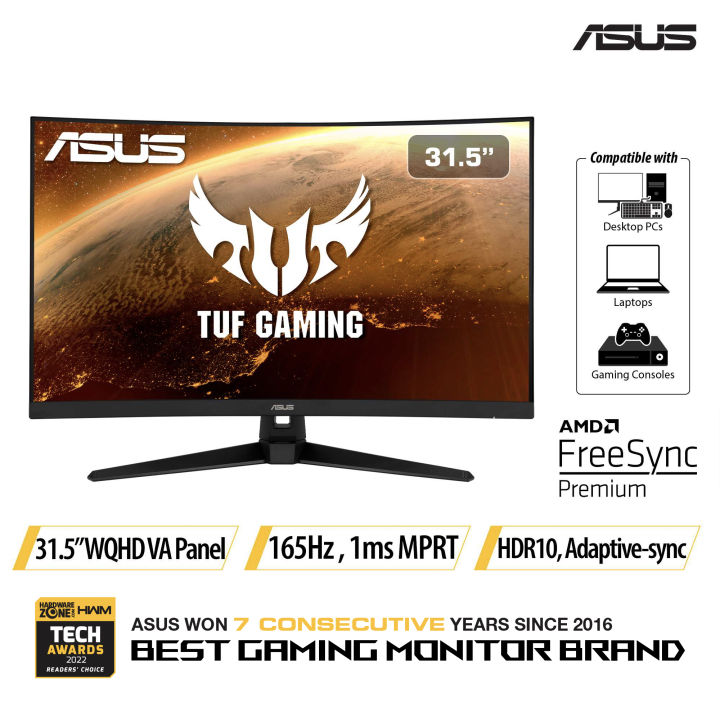 ASUS TUF Gaming VG32VQ1B Curved Gaming Monitor inch WQHD