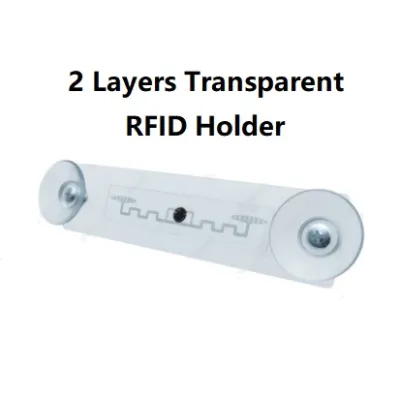 2 Layers Transparent MY RFID Holder Bracket ( With Suction Cup )