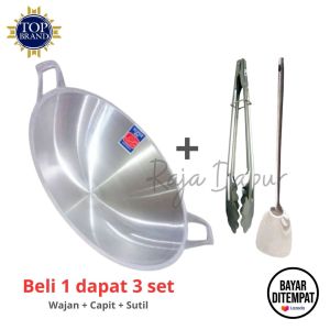 BELI 1 DAPET 3 paket wajan penggorengan anti lengket + sepatula + capit gorengan terlaris 2024
