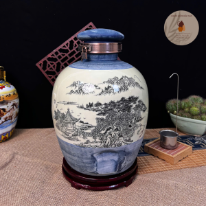 Chum gốm sứ ngâm rượu chum sứ trang tríchum sứ thủy mặc thể tích 5l-17l