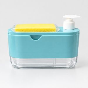NCB11 Hai khoang độc lập. Bình đựng xà phòng dạng bơm Lỗ thoát nước 2 trong 1 Bình đựng xà phòng hai ngăn Vẻ ngoài gọn gàng Chất liệu bền chắc. Bình đựng xà phòng dùng trong nhà bếp. Bồn rửa chén