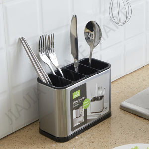 [SG ship in 24 hous] Kitchen Cutlery Organizer Knife Stand Plastic Drain Storage Holder Spoon Fork Chopstick Kitchenware Cooking Tool Tray Shelf Box