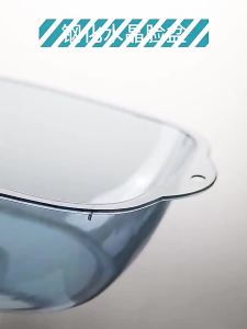 European and American Entry Lux Transparent Washbasin Creative Square Balcony Laundry Basin Feet-Washing Basin Laundry Basin Vegetable Washing Storage Pot Wholesale