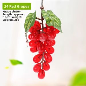 NOBLELUX Simulation Artificial Grapes Bunches Decorative Green Grass Artificial Faux Fruits Realistic Fake Grape Bundles Table Decoration