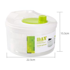 3L Manual Salad Vegetable Dryer Fruits Washer Spinner Kitchen Lettuce Dehydrator Vegetables Salad Spinner